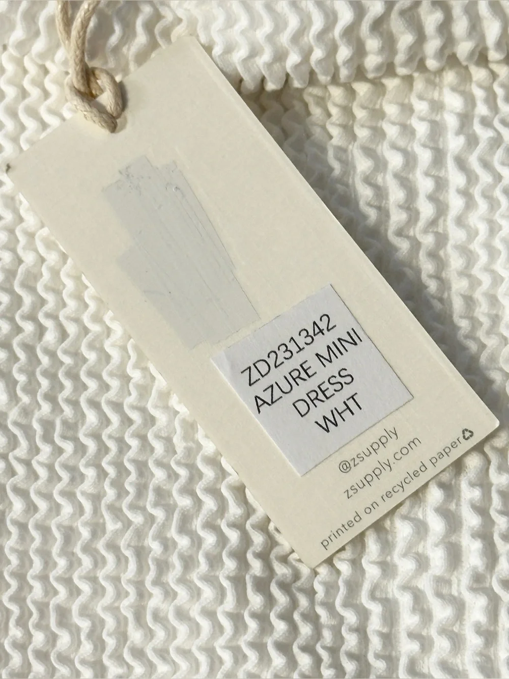 Z Supply Azure Textured Slip Dress w/ Adjustable Straps. Small. 26”-30” Bust NWT - Picture 6 of 6